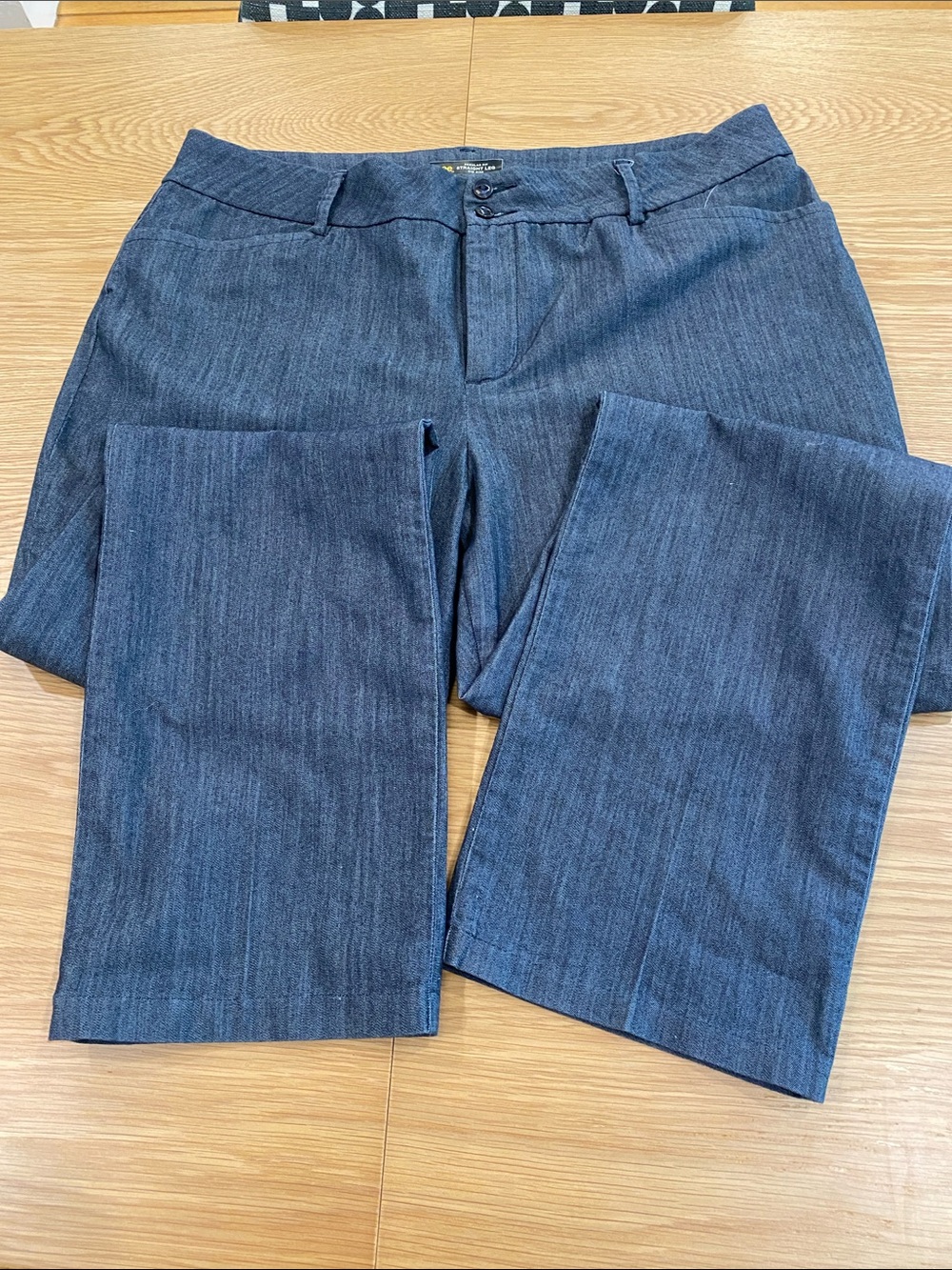 Lee Straight Leg Mid Rise Size 18 Blue Dressy Jeans